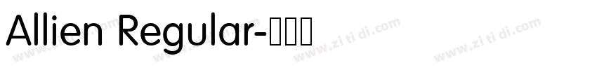 Allien Regular字体转换